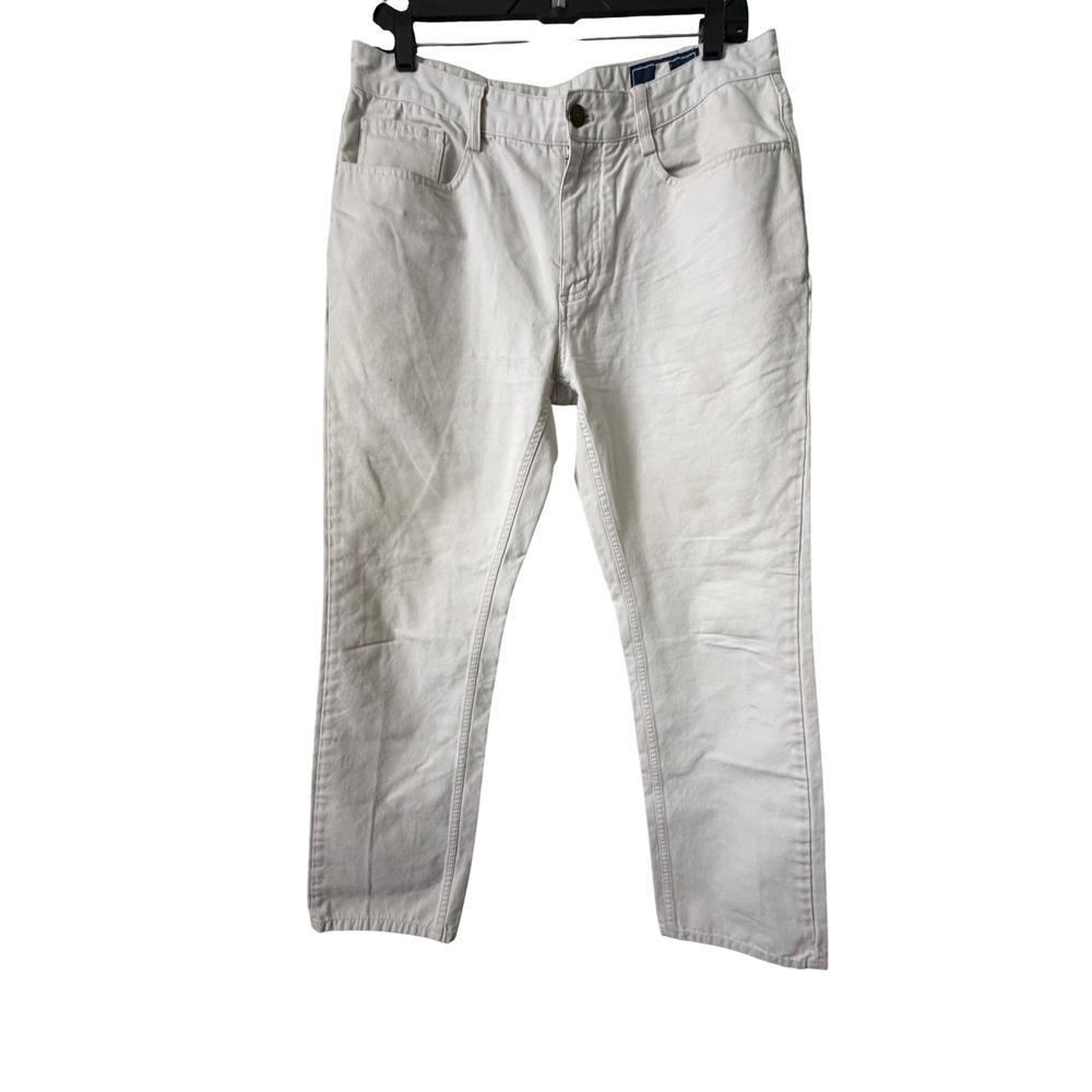 Vineyard Vines Canvas Pants Mens 33x32 Off White Good Straight Leg 5-Pocket
